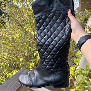 corso como quilted black boots